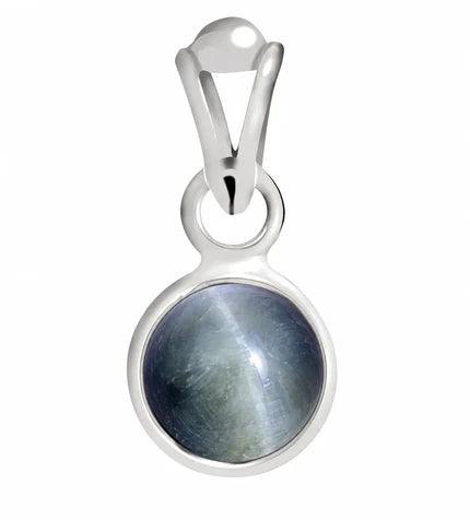 Cat's Eye Lehsuniya 7.25cts Made in Silver Gemstone Pendant | RK Jewellerys